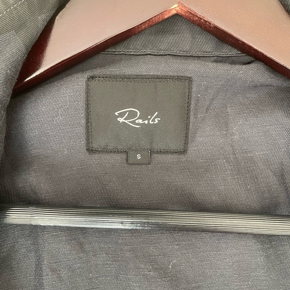 Rails Trey Utility Jacket Charcoal Oversized Stars Print Size Small Lightweight - Picture 7 of 10